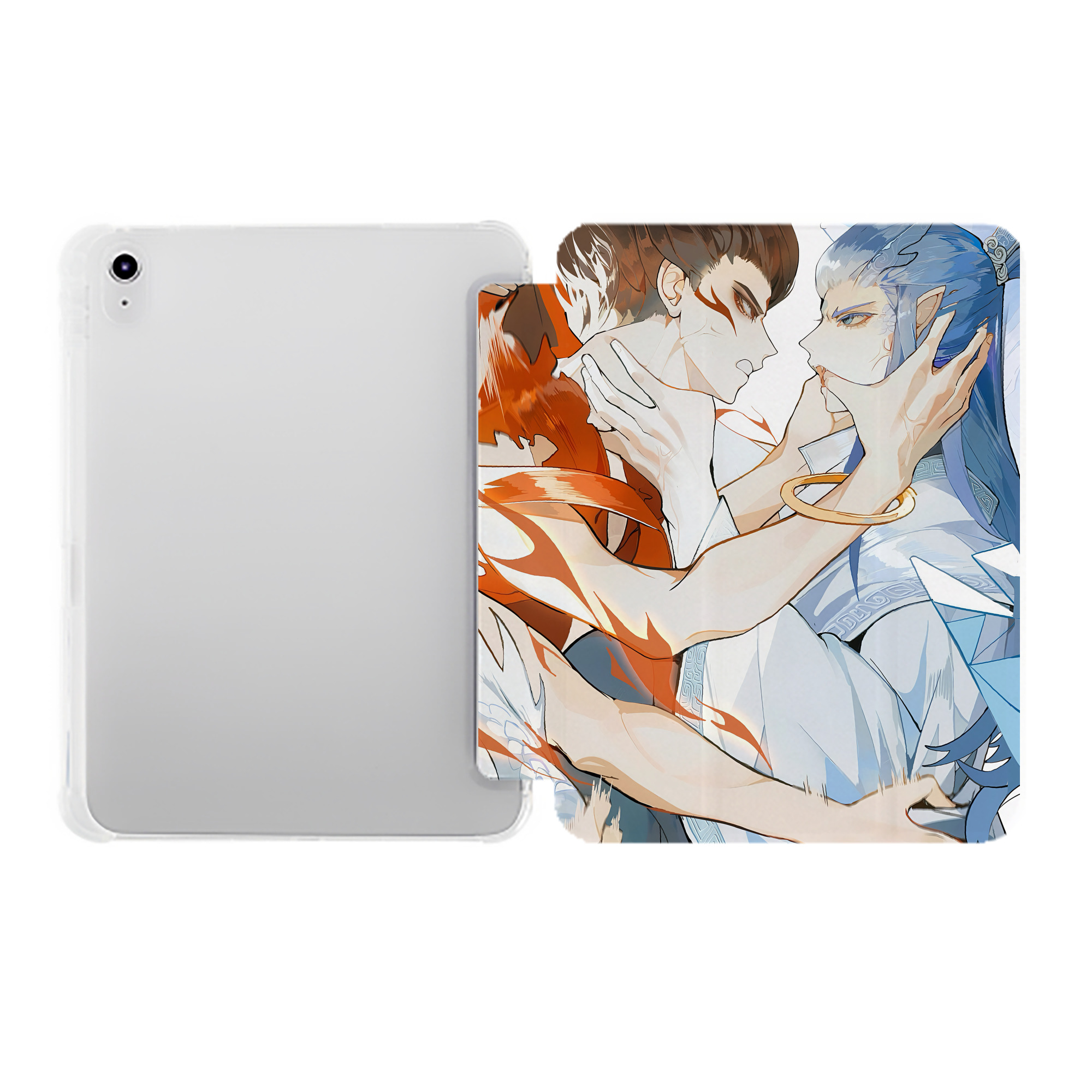 （画像用） Ne Zha 2 ナタ 魔童の大暴れ IPad ケース ペン収納付き 三つ折りスタンド PUレザー×シリコン 対応機種9.5/10.5/10.9インチ